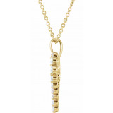 14K Yellow 1 CTW Diamond Heart 18 Necklace - 6496060000P photo 2