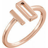 14K Rose Bar Ring - 51678103P photo