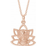 14K Rose Ganesha 16-18 Necklace - 86942108P photo