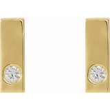 14K Yellow .06 CTW Diamond Bar Earrings - 867826001P photo 2