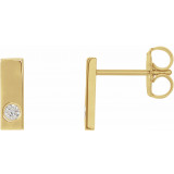 14K Yellow .06 CTW Diamond Bar Earrings - 867826001P photo