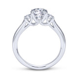Gabriel & Co. 14k White Gold Contemporary 3 Stone Engagement Ring - ER7473W44JJ photo 2