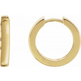 18K Yellow 16 mm Hinged Hoop Earrings - 20172136040P photo