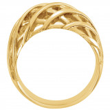 14K Yellow 11 mm Latticework Dome Ring - 544525208P photo 2