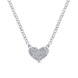 Gabriel & Co. 14k White Gold Eternal Love Diamond Heart Necklace - NK5450W45JJ photo