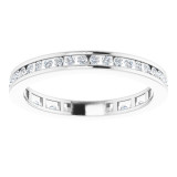 14K White 3/8 CTW Diamond Stackable Ring - 67402102P photo 3