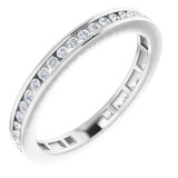 14K White 3/8 CTW Diamond Stackable Ring - 67402102P photo