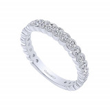 Gabriel & Co. 14k White Gold Diamond Stackable Ladies' Ring photo 3