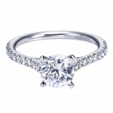 Gabriel & Co. 14k White Gold Contemporary Straight Engagement Ring - ER7227W44JJ photo