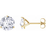 14K Yellow 6.5 mm Round Forever Oneu2122 Moissanite Earrings - 6578260077P photo