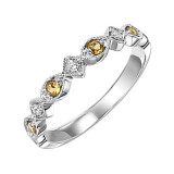 Gems One 10Kt White Gold Diamond (1/20Ctw) & Citrine (1/6 Ctw) Ring - FR1216-1WD photo