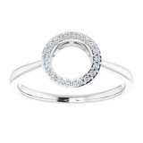 14K White 1/10 CTW Diamond Circle Ring - 65180760001P photo 3