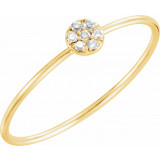 14K Yellow .04 CTW Diamond Petite Circle Ring - 65192260000P photo