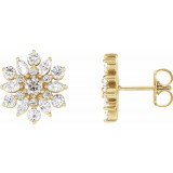 14K Yellow 1 CTW Diamond Earrings - 86947601P photo