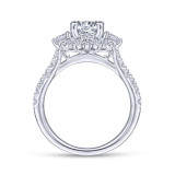 Gabriel & Co. 14k White Gold Starlight Halo Engagement Ring - ER14450R4W44JJ photo 2