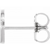 14K White Single Initial G Earring - 86800137P photo 2