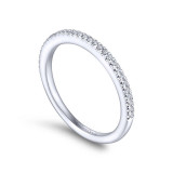 Gabriel & Co. 14k White Gold Contemporary Anniversary Wedding Band - WB14420R4W44JJ photo 3