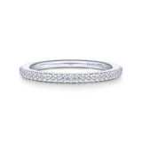 Gabriel & Co. 14k White Gold Contemporary Anniversary Wedding Band - WB14420R4W44JJ photo