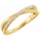 14K Yellow 1/5 CTW Diamond Criss-Cross Ring - 1227736001P photo