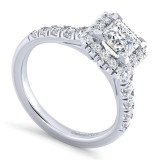Gabriel & Co. 14k White Gold Contemporary Halo Engagement Ring - ER10909S4W44JJ photo 3