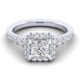 Gabriel & Co. 14k White Gold Contemporary Halo Engagement Ring - ER10909S4W44JJ photo