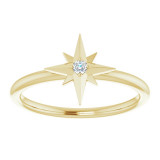 14K Yellow .03 CT Diamond Star Ring - 123521601P photo 3