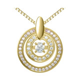 Gems One 14KT Yellow Gold & Diamond Rhythm Of Love Neckwear Pendant  - 1/2 ctw - ROL1077-4YC photo