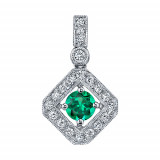 Stanton Color 14k Gold Emerald Pendant photo