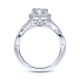 Gabriel & Co. 14k White Gold Contemporary Halo Engagement Ring - ER14295W44JJ photo 2