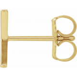 14K Yellow Single Initial X Earring - 86800240P photo 3