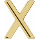 14K Yellow Single Initial X Earring - 86800240P photo