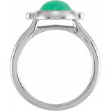 14K White Chrysoprase & 1/8 CTW Diamond Ring - 72052615P photo 2