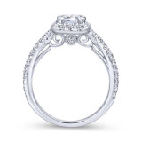 Gabriel & Co. 14k White Gold Contemporary Halo Engagement Ring - ER12636E4W44JJ photo 2