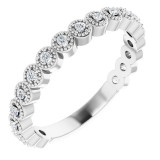 14K White 1/8 CTW Diamond Anniversary Band - 123106600P photo