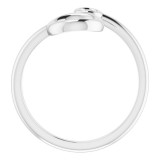 14K White Double Circle Bypass Ring - 51740101P photo 2