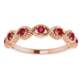14K Rose Ruby Stackable Ring - 720466049P photo 3