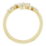 14K Yellow 1/2 CTW Diamond Bypass Ring - 124108601P photo 2