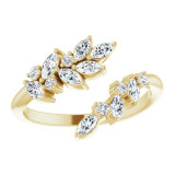 14K Yellow 1/2 CTW Diamond Bypass Ring - 124108601P photo 3