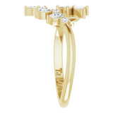 14K Yellow 1/2 CTW Diamond Bypass Ring - 124108601P photo 4