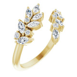 14K Yellow 1/2 CTW Diamond Bypass Ring - 124108601P photo