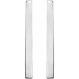 14K White Triangle Hoop Earrings - 86988600P photo 2
