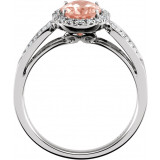14K White Morganite & 1/5 CTW Diamond Ring - 651508100P photo 2