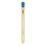 14K Yellow Blue Sapphire Stackable Ring - 72022615P photo 4