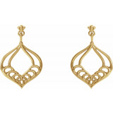 14K Yellow Vintage-Inspired Dangle Earrings - 86882601P photo 2
