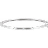 14K White 1/4 CTW Diamond Bangle Bracelet - 65101100100P photo