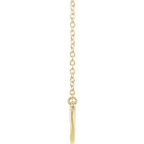 14K Yellow Curved 19.9 Bar Necklace - 860491000P photo 2