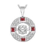Gems One 14KT White Gold & Diamond Rhythm Of Love Neckwear Pendant   - 3/8 ctw - ROL1100-4WCR photo
