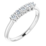 14K White 2.5 mm Round 1/3 CTW Diamond Anniversary Band - 123844708P photo