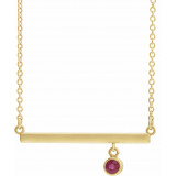 14K Yellow Ruby Bezel-Set 18 Bar Necklace - 869056131P photo