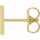 14K Yellow Single Initial W Earring - 86800234P photo 2